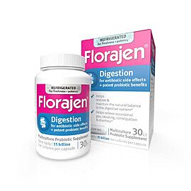 Florajen Digestion Probiotic Dietary Supplement Capsules 30 per Bottle