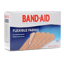 Band-Aid Flexible Fabric Tan Adhesive Strip, 1 x 3 Inch