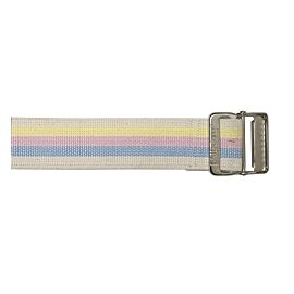 SkiL-Care Heavy-Duty Gait Belt with Metal Buckle, Pastel Stripes, 72 Inch