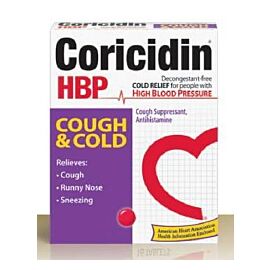 Coricidin HBP Guaifenesin / Dextromethorphan Cold and Cough Relief