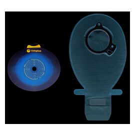SenSura Click Two-Piece Closed End Opaque Filtered Ostomy Pouch, 7 Inch Length, 50 mm Flange