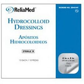 Cardinal Health Essentials Sterile Latex-Free Hydrocolloid Dressing with Film Back and Beveled Edge 2" x 2"