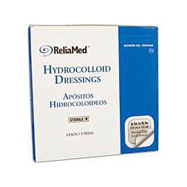 Cardinal Health Essentials Sterile Latex-Free Hydrocolloid Dressing with Film Back and Beveled Edge 6" x 6"