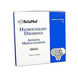 Cardinal Health Essentials Sterile Latex-Free Hydrocolloid Sacral Dressing with Film Back and Beveled Edge 6" x 7"