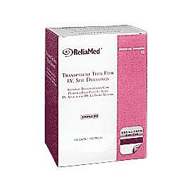 Cardinal Health Essentials Sterile Latex-Free Transparent Thin Film I.V. Site Adhesive Dressing 2-3/8" x 2-3/4"