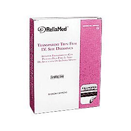 Cardinal Health Essentials Sterile Latex-Free Transparent Thin Film I.V. Site Adhesive Dressing 4" x 4-3/4"