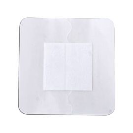 ReliaMed Sterile Composite Barrier Transparent Thin Film Dressing with a Non-Adherent Island Pad  4" x 4" with a 2" x 2" Pad